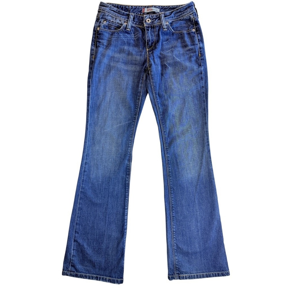 Levi's 572 Bootcut Jeans Women 26 Blue Low Rise Faded Denim
